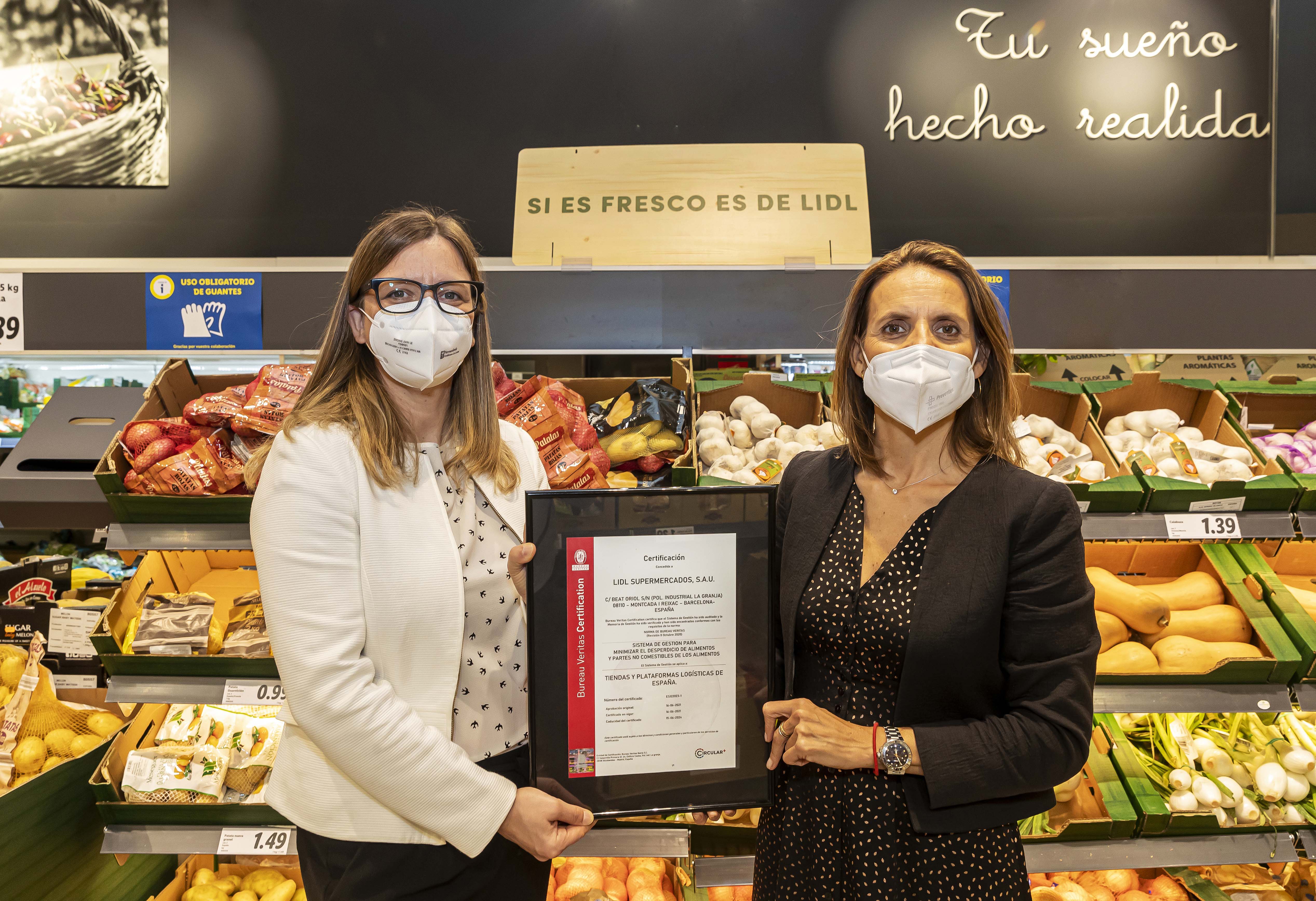 Entrega de certificado a Lidl desperdicio alimentario