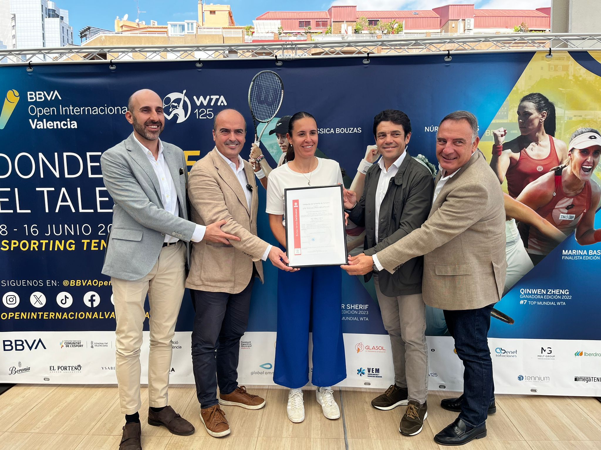 Bureau Veritas verifica la huella de carbono del BBVA Open Internacional de Valencia 2044 